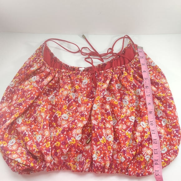 Free People Daisy Babe Crop Bubble Halter Tie Top Large NWOT - Picture 7 of 11